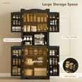 thumbnail image 4 of HOMCOM 73" Kitchen Pantry Cabinet, Kitchen Hutch with Door Shelves, Black, 4 of 10
