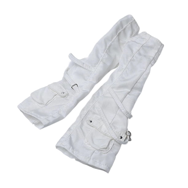 1:12 Pantalones cargo Disfraz de muñeca Escena de fotografía Elegante Cosplay Decoración Juego de roles Blanco