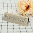thumbnail image 2 of Fyydes Stainless Steel Double Side Food Service Reserved Table Sign for Restaurant Bar Pub,Double Side Reserved Sign,Stainless Steel Reserved Sign, 2 of 10