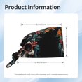 thumbnail image 4 of Yiaed Flower Horn Skull A Print Turban Hat for Women Men Comfortable Adjustable Cleaning Working Cap with Sweatband, 4 of 4