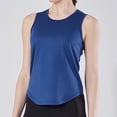 thumbnail image 4 of Vmvidoty Tank Top for Women Solid Color Round Neck Sleeveless Causal Shirts Sports Workout Running Tees Navy M, 4 of 6