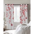 thumbnail image 3 of Cherry Blossoms Blackout Curtains 96 Inches Long for Bedroom, Spring Botanical Flowers Watercolor Thermal Insulated Room Darkening Black Out Window Curtain Panels Grommet Drapes for Living Room, 3 of 8