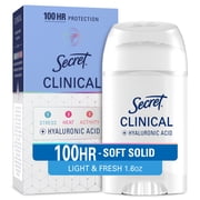 Secret Clinical Soft Solid Antiperspirant Deodorant for Women, Light & Fresh, 1.6 oz