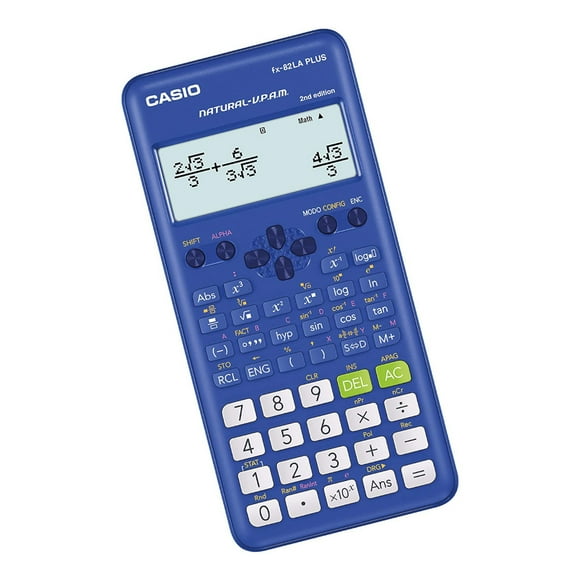 Calculadora científica Casio FX82LAPLUS 2da Ed 252 Funciones Azul