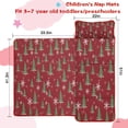 thumbnail image 5 of Red Christmas Tree and Snowflake Pattern Toddler Nap Mats for Kids Preschool,51"x22" Sleeping Mat Bag or Kids,Toddler Sleeping Bag,Toddler Nap Mat or Daycare, 5 of 6