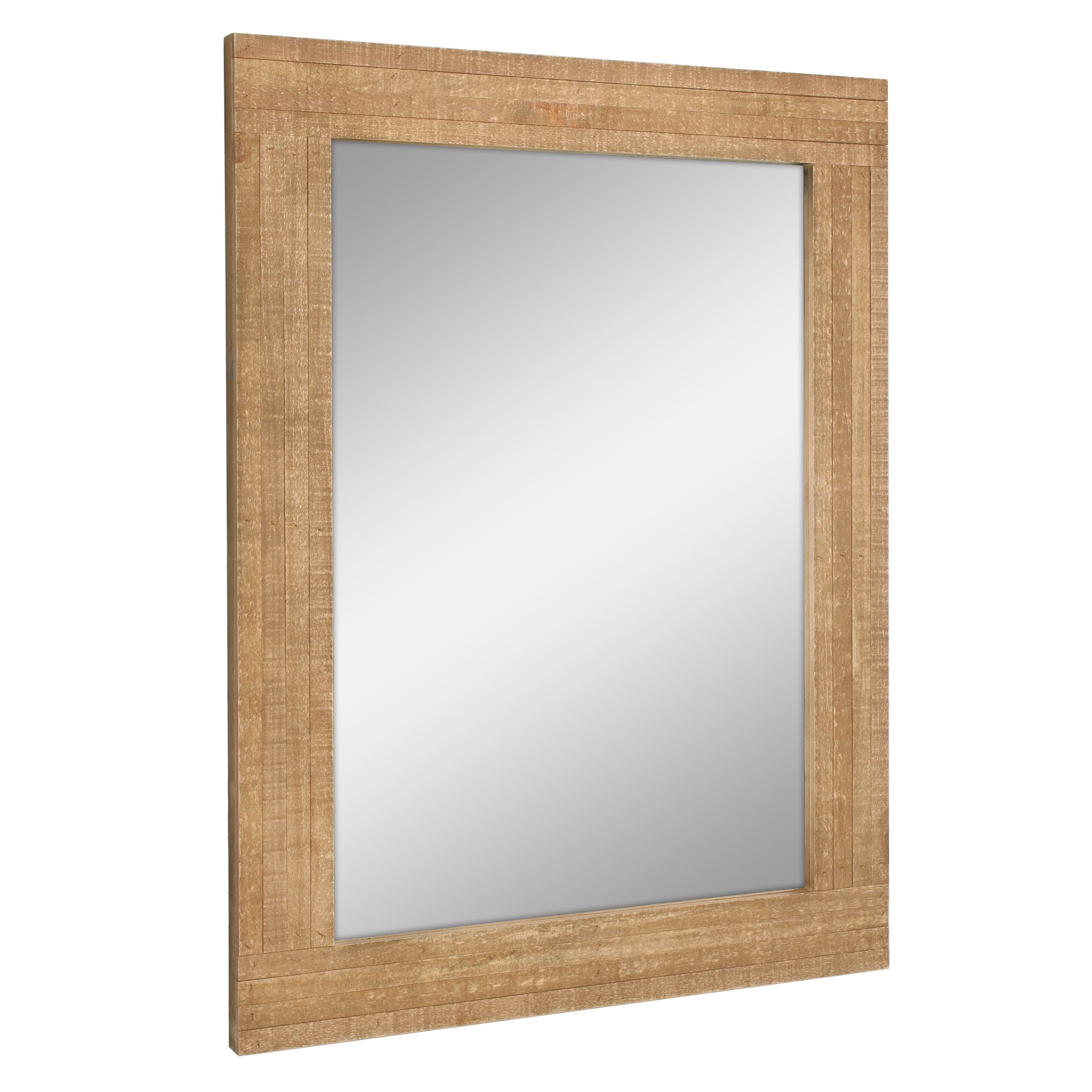 Stonebriar 24" x 18" Brown Country Rustic Rectangle Natural Wood Wall Mirror