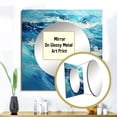 thumbnail image 3 of Designart "Teal White Ocean Charm Pointillism II" Nautical & Beach Square Mirror For Wall Decor - Large Teal Square Printed Wall Mirror Art - Square Coastal Mirror - Wall Mounted Square Large Mirror, 3 of 5