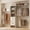 White Oak, variant on Homieasy 20.2 - 120 '' W Closet System with Wooden Drawers and Hanging Rods(cut To Fit), White