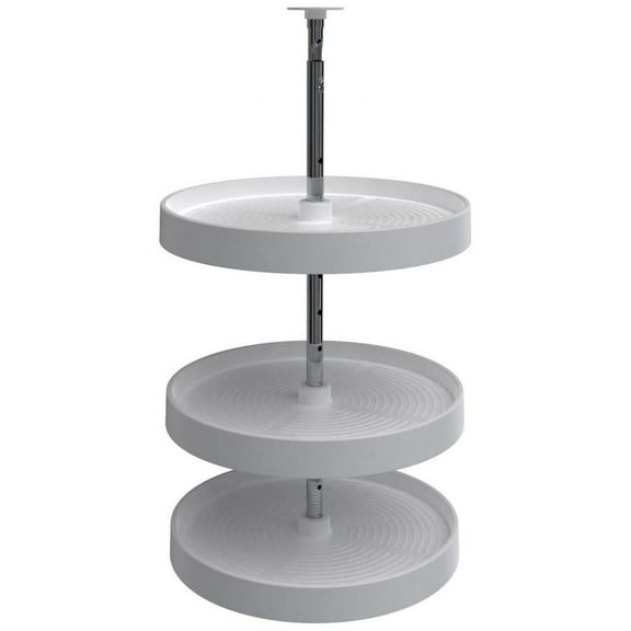 Rev-A-Shelf Ld-2063-1836-1 Lazy Daisy Polymer Triple 3 Tier Shelf 18" Full Circle Ridged