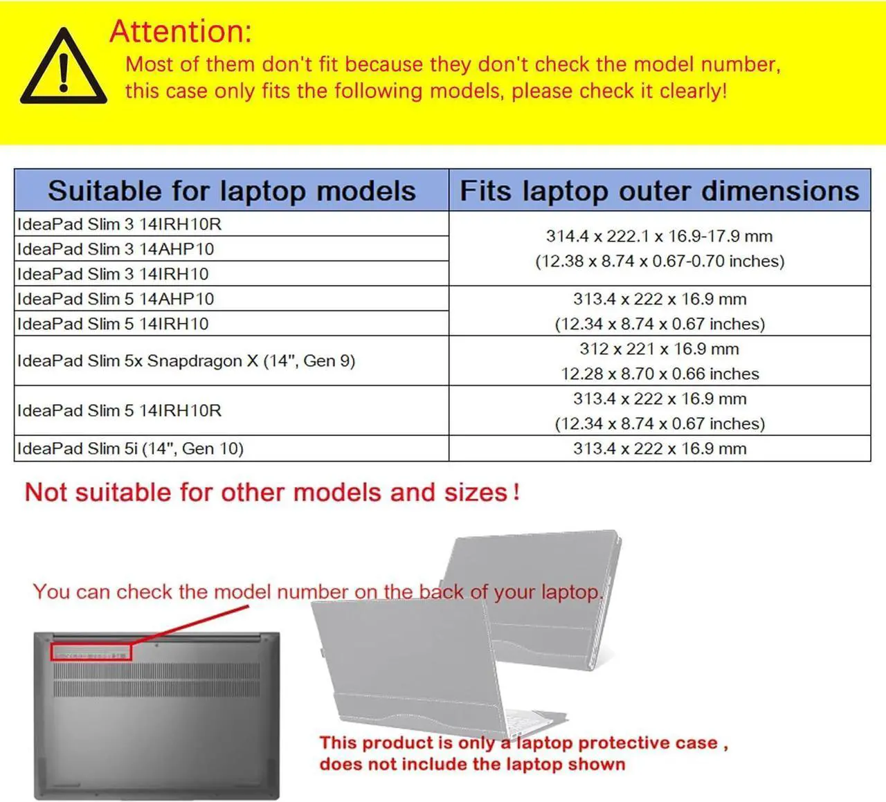Laptop Cover Case for Lenovo IdeaPad Slim 3 14AHP10 /14IRH10 & for Lenovo IdeaPad Slim 5 14AHP10 /14IRH10 Sleeve,PU Leather Bag Notebook PC Protective Shell with Pen Holder