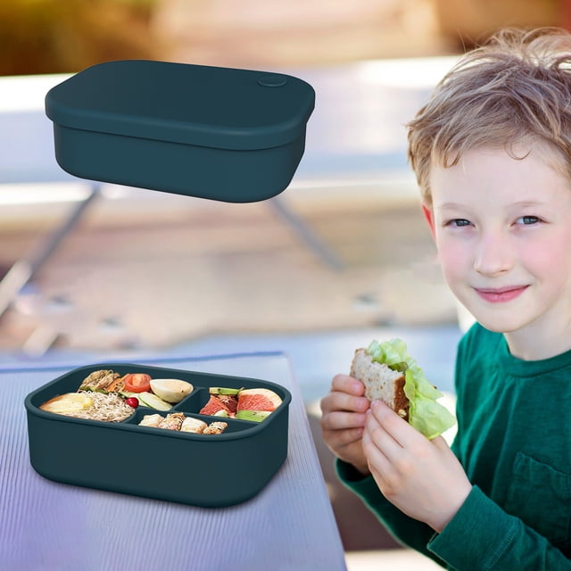 Boovnll Bento Box, Food-Grade Silica Gel Lunch Box- Office Workers-Split Fresh-Keeping Box- Lunch Box-Microwave Oven Special Heating Lunch Box, Bento Box Adult