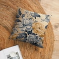 thumbnail image 6 of Decorations Throw Farmhouse Pillowcase Linen Cushion Case Spring Summer Flower Elegant Cushion Pillow Cover Fine Crafted Yellow Dusty Blue Grey Flower Outdoor Pillow Cover Gifts 16"x16", 6 of 7