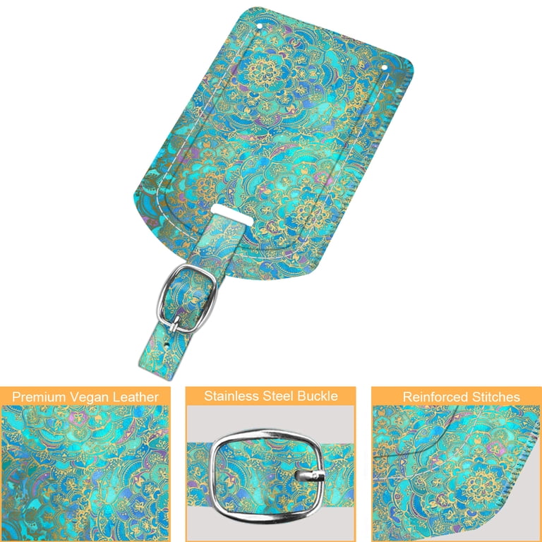 Fintie Luggage Tags, Vegan Leather Privacy Cover, 2 Pack photo 3