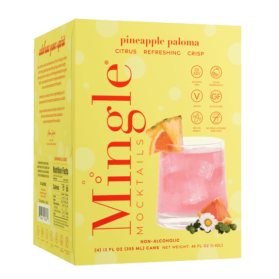 Mingle Non-Alcoholic Pineapple Paloma Mocktails 4 - 12 fl oz Cans