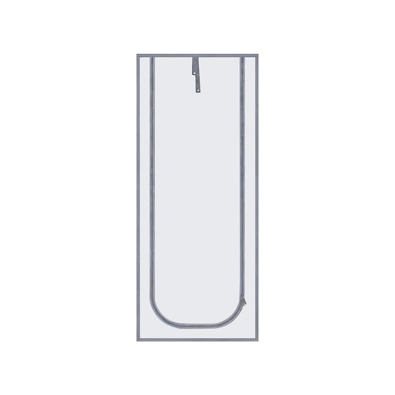 Reinforced Cat Screen Door, Pet Proof Screen Door with Bilateral Zipper, Prevent Dogs Cats Running Out From Home, Bedroom,Living Room, Kitchen Door Gray