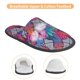 thumbnail image 3 of Balery Tropical Leaves Pantuflas de Casa de Felpa Silenciosas con Diseño Estampado, Zapatillas Cómodas Antideslizantes de Algodón para Interior-Medium, 3 of 8