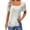 White, variant on TSADFHJI White Tank Tops Women High Neck Summer Vest Loose Pleated Square Neck Short Sleeve Top Curved Hem Loose Large Size Women's Top L Black