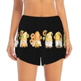 thumbnail image 2 of Balery Sunflower Gnomes 5 Pantalones cortos deportivos para mujer con forro y dos bolsillos, elásticos, para entrenamiento, gimnasio, yoga-Large, 2 of 7