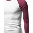 thumbnail image 3 of FashionOutfit Men's Long Sleeve Raglan Roundneck Baseball T-shirt Tops, 3 of 3