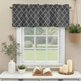 thumbnail image 3 of Round Graphic Window Valance Curtain Black Modern Geometric Rod Pocket Short Curtain for Living Room, Bedroom & Kitchen Window Decor 54x18in, 3 of 8