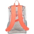thumbnail image 4 of Eastsport Unisex Clear Top Loader Backpack, Coral Sizzle, 4 of 8