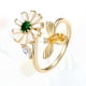 thumbnail image 3 of 1 pieza de anillo de apertura en forma de flor de abeja creativa anillo giratorio delicado elegante anillo de dedo elegante regalo de joyería para mujeres niñas (dorado), 3 of 4