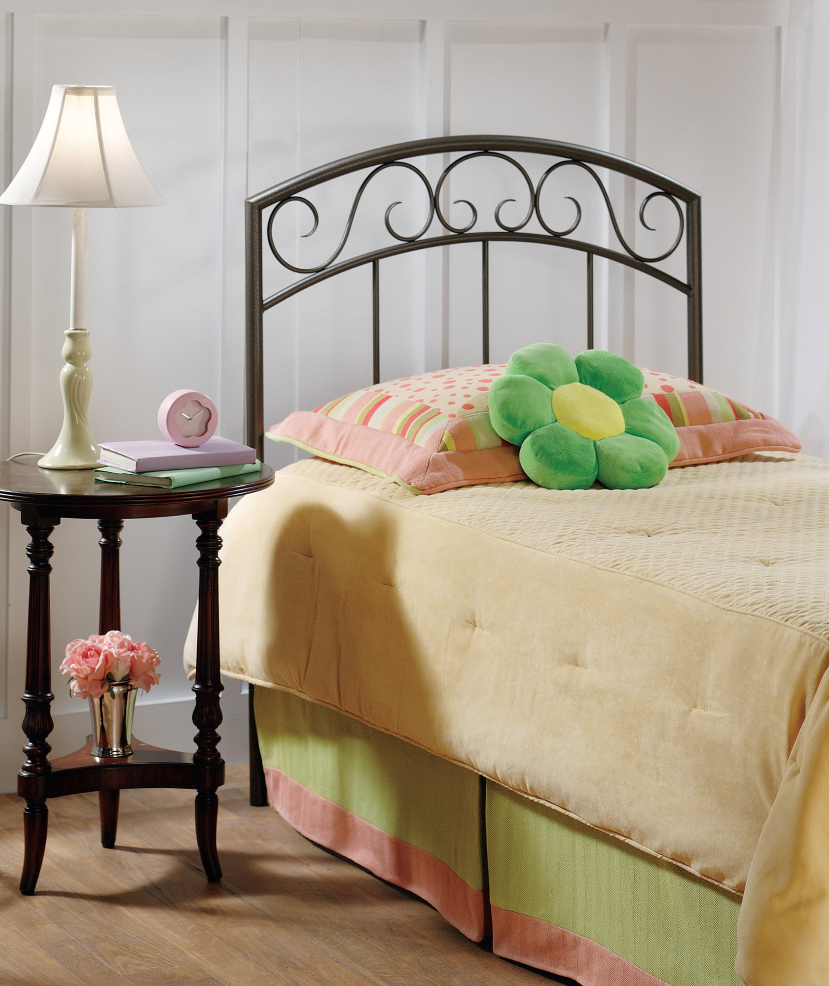 Hillsdale Furniture Wendell Copper Pebble Metal Arched Twin Headboard