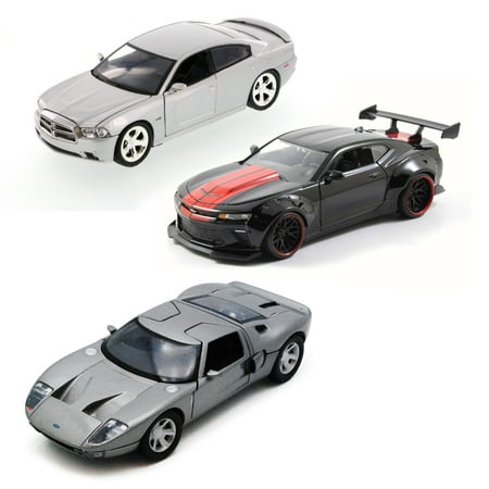Best of Modern Muscle Cars - Set 44 - Set of Three 1/24 Scale Diecast Model (Best Handling Muscle Car)