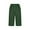 Green, variant on Women's Loose Cotton Linen Bermuda Shorts, Knee Length High Waisted Capris with Pockets, S–5X