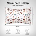 thumbnail image 4 of KLL Farm Birds Goose Pattern Silk Pillowcase for Hair and Skin Standard Size 20"X 30" Soft Breathable Pillow Covers for Sleeping, 4 of 6