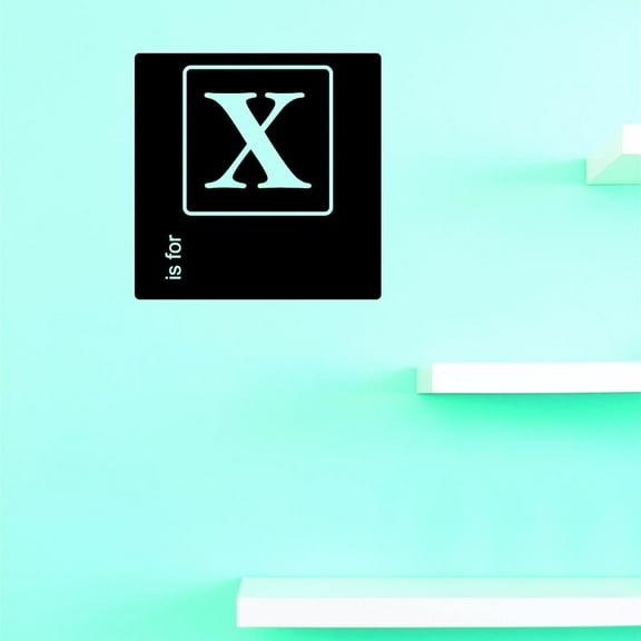 Custom Decals X Is For Alphabet Letter Wall Art Size: 20 X 20 Inches Color: Multi