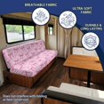 thumbnail image 5 of Qpednta 2 PCS Pink Bow Pattern RV Couch Covers for Jackknife Sofa Bed 2 Piece, Stretchable, Camper Sofa Slipcover, Machine Washable, Pet Friendly, Furniture Protector, for Campers, 5 of 7