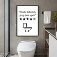 thumbnail image 4 of Black and White Bathroom Poster Funny Bathroom Quote Wall Art  Cute Canvas Print Wall Decor Minimalist Toilet WC Artwork, 4 of 6
