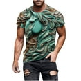 thumbnail image 6 of ZCFZJW 3D Horse Print T-Shirts for Men Big and Tall Regular Fit Casual Summer Short Sleeve Western Shirts Vintage Print Daily Vacation Tees Tops Multicolor#09 XXL, 6 of 6