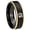 Black And Gold Step Edge, variant on Kanji Faith Concave Black Tungsten Men Ring 10MM