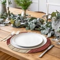 thumbnail image 2 of Canada Round 13 Inch Placemats Set of 4, Red Maple Leaf Flag Vintage Farmhouse Wooden Grain HeatResistant Non Slip Place Mats for Dining Table, Wipeable Braided Kitchen Table Mats for Housewarming, 2 of 9