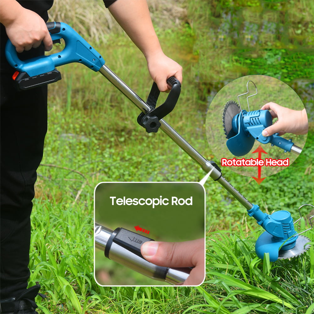 Image of Handheld electric garden edger with spinning blade