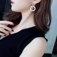 thumbnail image 4 of Up to 65% Off Fashion Luxury Round Diamond Earrings Rhinestone Glitter Earrings For Women, Diamond Hoop Earrings For Women Necklace Rings Earring Jewelry on Clearance, 4 of 6