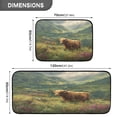 thumbnail image 3 of 2-Piece Kitchen Rugs Set Non-Slip Mats Carpet Floor for Kitchen, Bathroom (19.7"x27.6" & 19.7"x47.2") Cow in Green Rolling Hills, 3 of 7