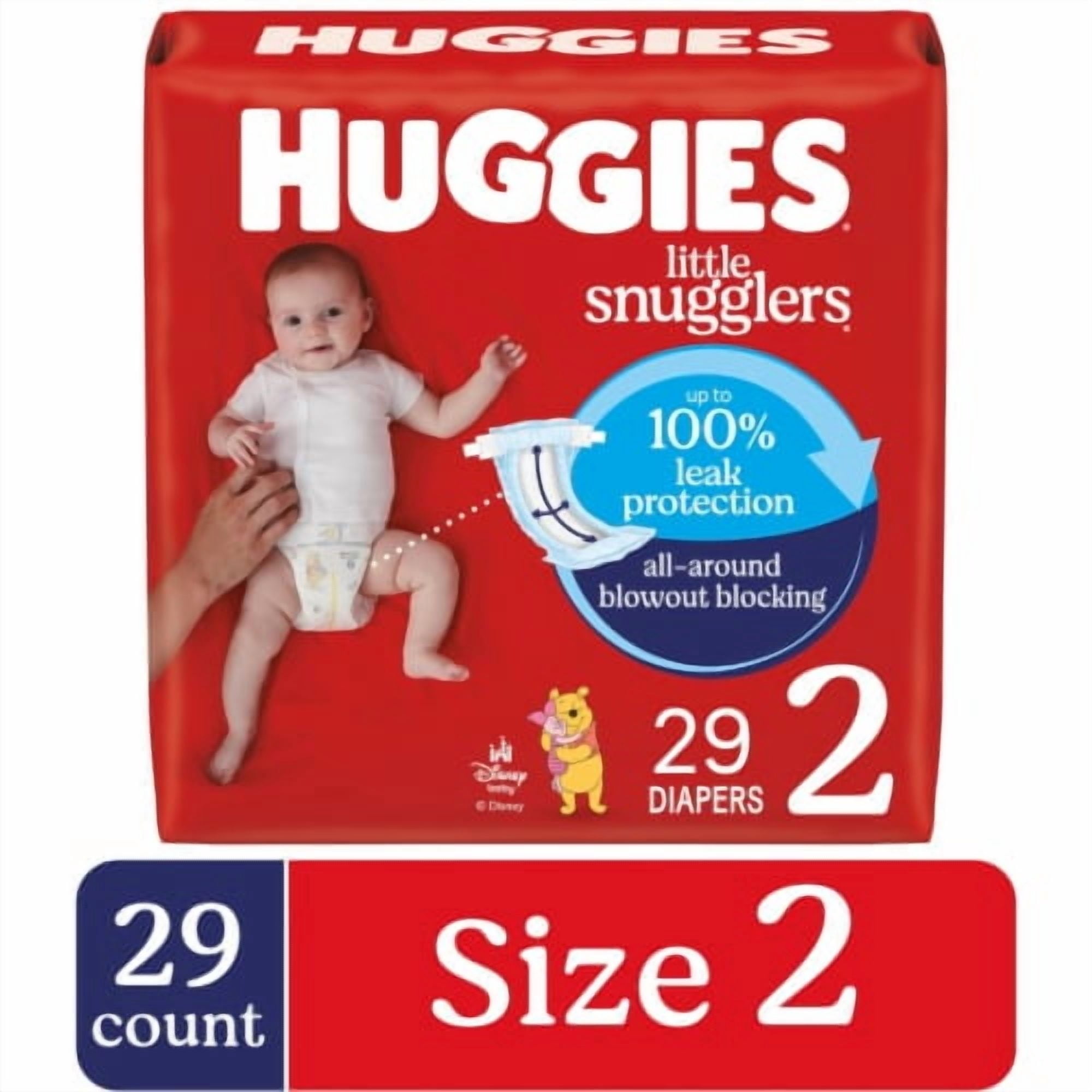 Huggies Little Snugglers Baby Diapers Size 2 (12-18 lbs) 29 count