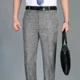 thumbnail image 5 of Pantalones de traje de lino para hombre, pantalones de verano drapeados negros fluidos para hombre, ropa de trabajo, ropa de diseñador elegante vintage de licra, novedad elegante, 5 of 5