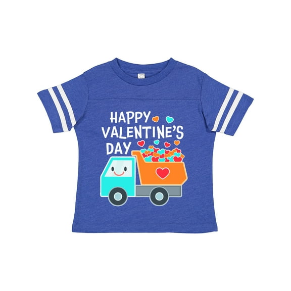 Inktastic Happy Valentines Day Truck Hearts Boys or Girls Toddler T-Shirt