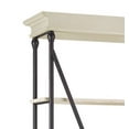 thumbnail image 2 of Weston Home Cabana 5 Shelf Wood and Iron X-Back Bookcase, Ivory White, 2 of 5
