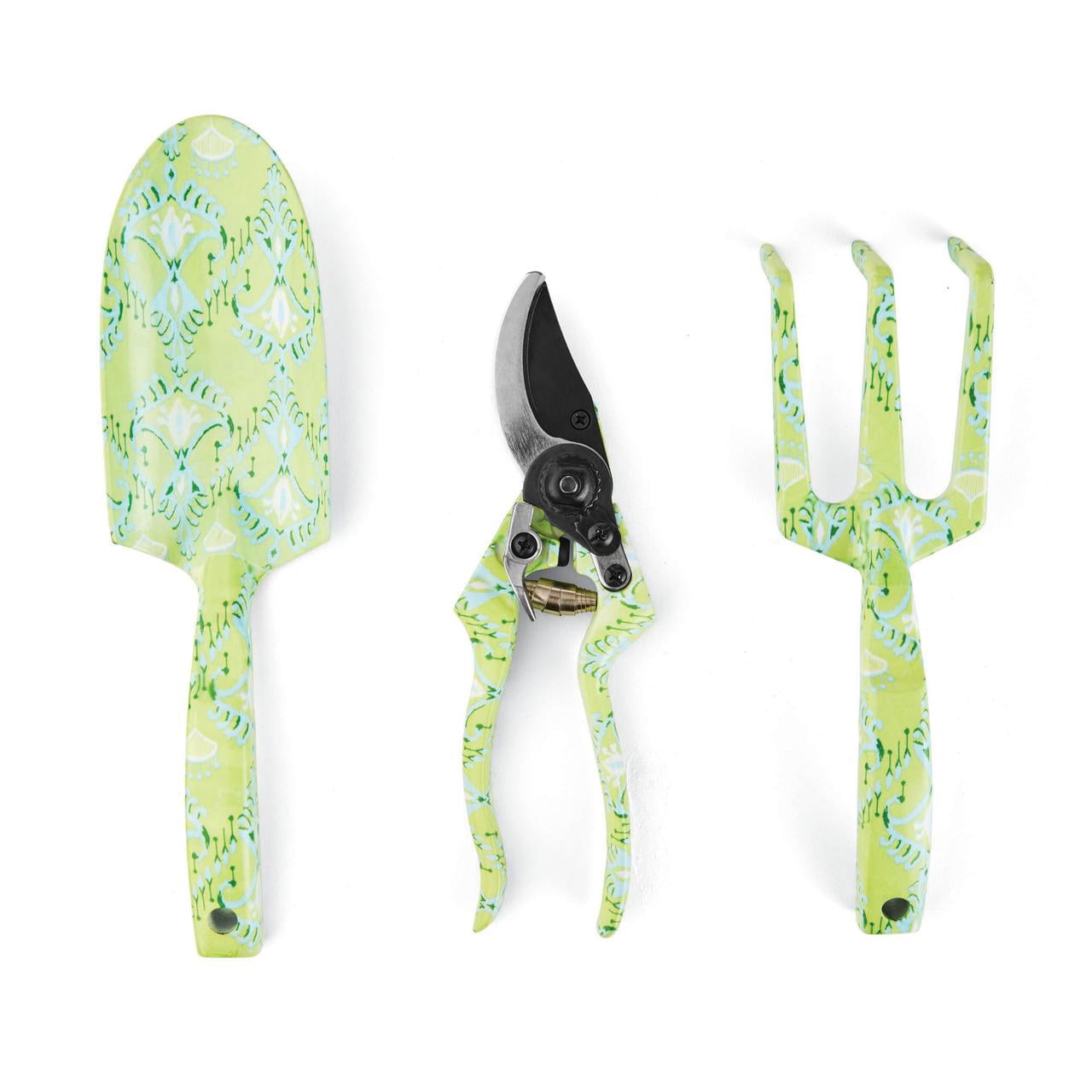 Expert Gardener Green Aluminum Ikat Gardening Tool Set, 25 Pieces