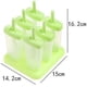 thumbnail image 3 of Popsicle Paradise: moldes reutilizables para hacer paletas heladas, juego de 6 moldes para hacer paletas heladas caseras de fácil liberación con embudo y cepillo de limpieza, antiadherente, plástico, 3 of 6