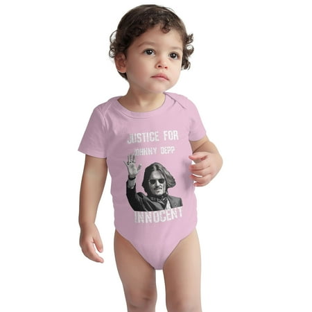 

Justice Baby Onesie for Johnny Innocent Depp Toddler Baby Boys Girls Short-Sleeve Bodysuits Cotton Romper Pink 18 Months