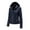 Z01-Dark Blue, variant on NARABB Women's LeatherJacket Leather Long Sleeved Short Lapel Jacket White L