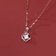 thumbnail image 2 of Colgante único hueco, hermoso y brillante, con forma de flor incrustada con diamantes, estilo plata pura 999, accesorios, 2 of 5
