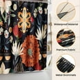 thumbnail image 3 of BSHAPPLUS® Dark Boho Folk Art Floral Shower Curtain, 72"x72" Vintage Bohemian Ethnic Flower Design, Waterproof Fabric with 12 Hooks, Moody Boho Chic Bathroom Decor, 3 of 11