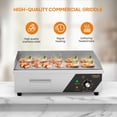 thumbnail image 3 of ROVSUN 22" Electric Countertop Flat Top Griddle, 1600W Electric Griddle, Teppanyaki Grill Stainless Steel with Adjustable Temperature Control 122°F-572°F for Home Restaurant Commercial, 3 of 8